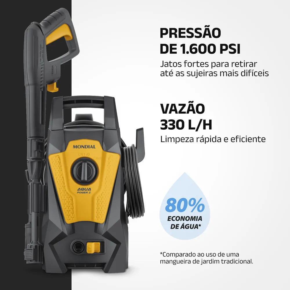 Lavadora De Alta Pressão Aqua Power Lap01gy 1600 Psi 1400w Lavadora De Alta Pressão Aqua Power Lap01gy 1600 Psi 1400w